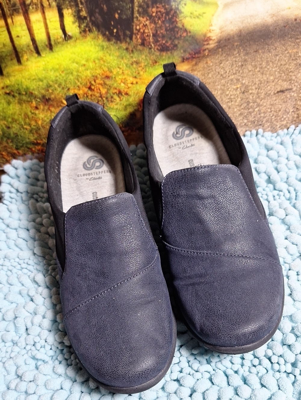 Cloudsteppers by Clarks Navy Blue Slip-On Casual Shoes